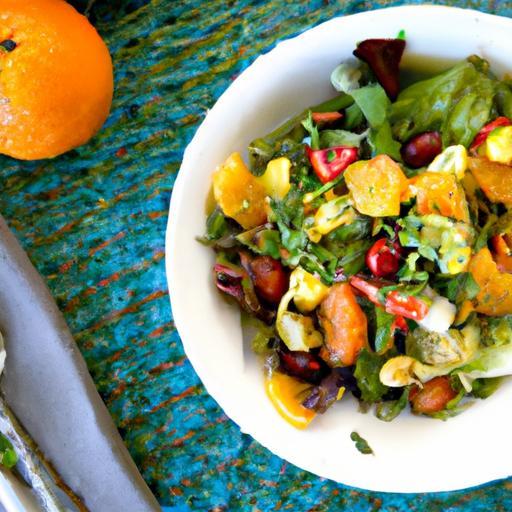 Harvest Salad Delight with Zesty Lemon Thyme Dressing