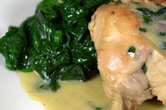 Savory Baked Chicken Thighs in Rich Creamy Spinach Sauce