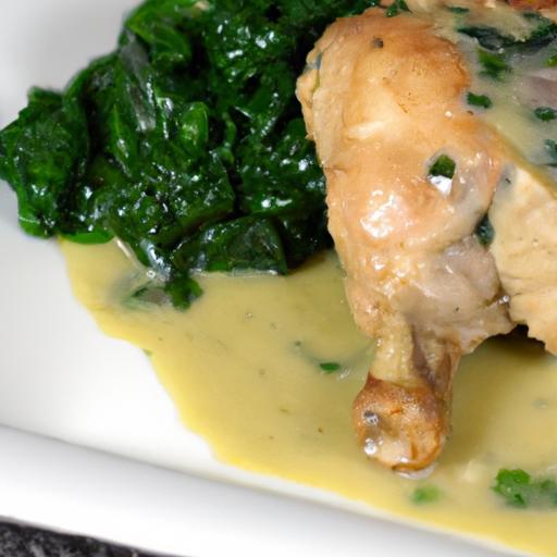 Savory Baked Chicken Thighs in Rich Creamy Spinach Sauce