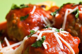Melting Magic: Cheese-Stuffed Meatballs in Marinara Bliss