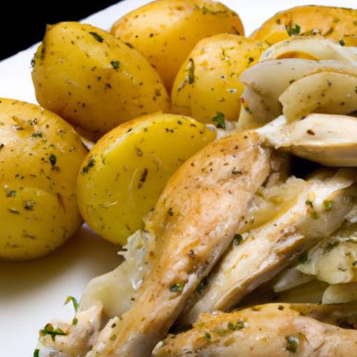 Creamy Garlic Chicken & Crispy Potatoes: Easy High-Protein Meal
