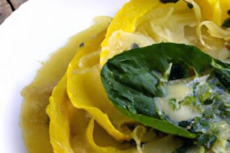 Twist on Tradition: Spaghetti Squash with Garlic Spinach Delight