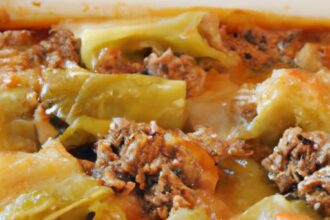 One-Pan Ground Beef & Cabbage Roll Casserole Delight