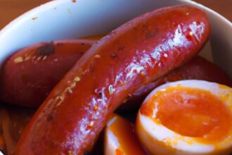 Fiery Egg Boil with Spicy Sausage: A Zesty Twist to Tradition