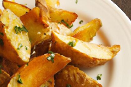 Golden Crispy Garlic Parmesan Potato Wedges: A Flavorful Twist