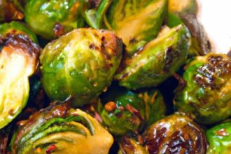 Bold & Tangy Roasted Brussels Sprouts with Balsamic Glaze