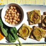 Creamy Vegan Chickpea & Avocado Smash on Crunchy Crackers