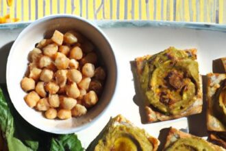 Creamy Vegan Chickpea & Avocado Smash on Crunchy Crackers