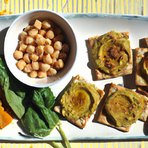 Creamy Vegan Chickpea & Avocado Smash on Crunchy Crackers
