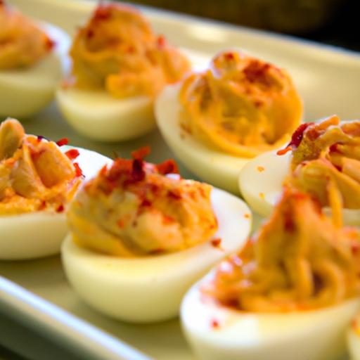 Spice Up Snack Time: Protein-Packed Deviled Eggs with Sriracha