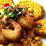 Zesty Baja Prawn & Sweetcorn Fritters with Mango Jalapeño Salsa