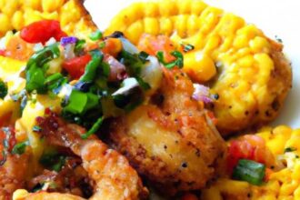 Zesty Baja Prawn & Sweetcorn Fritters with Mango Jalapeño Salsa