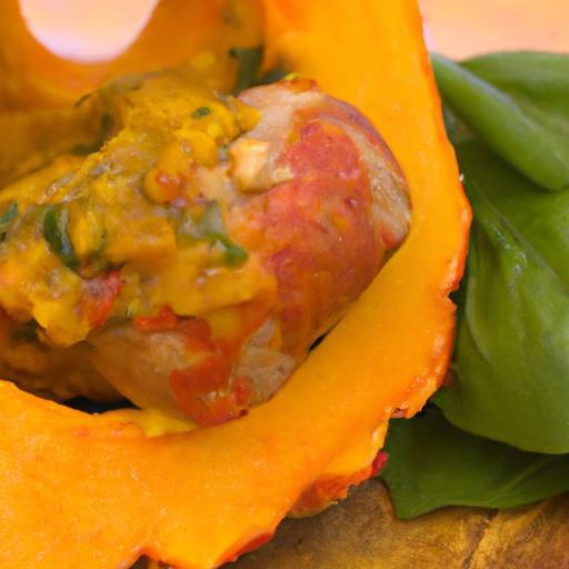 Savory Butternut Squash Stuffed with Sausage & Spinach Delight