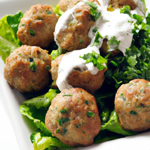Savor Greek Turkey Meatballs with Tangy Tzatziki Sauce!