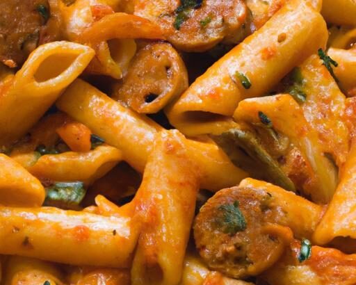 One-Pan Baked Rigatoni with Spicy Sausage: A Flavorful Feast