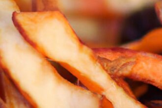 Crispy Sweet Potato Chips Paired with Tangy Cranberry Sauce