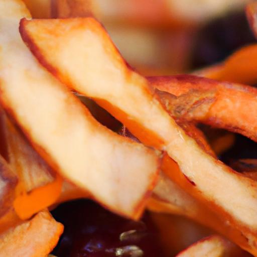 Crispy Sweet Potato Chips Paired with Tangy Cranberry Sauce