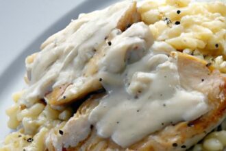 Indulgent Creamy Parmesan Chicken with Tender Orzo Delight