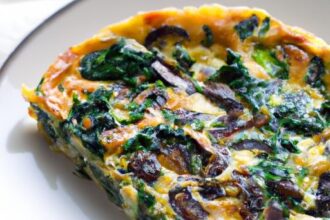 Power Up Your Day with an Easy Mushroom Spinach Frittata