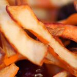 Crispy Sweet Potato Chips Paired with Tangy Cranberry Sauce