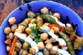 Nutritious Roasted Veggie & Chickpea Bowl with Creamy Tahini