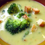 Creamy Broccoli Cheddar Soup with Easy Vegan Twist