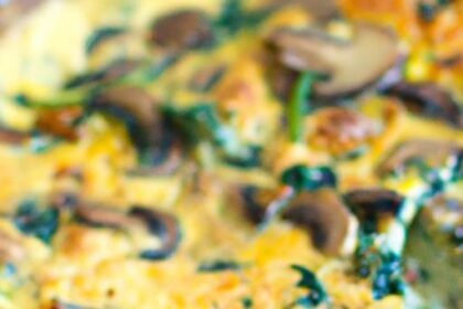 Protein-Packed Mushroom & Spinach Frittata: Easy & Tasty
