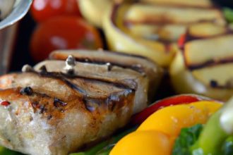 Savor Chimichurri Steak & Grilled Veggie Skewers Delight