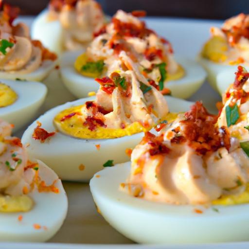 Spicy Protein Boost: Deviled Eggs with Sriracha Kick