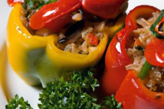 Flavorful Stuffed Bell Peppers with Nutty Wild Rice Delight