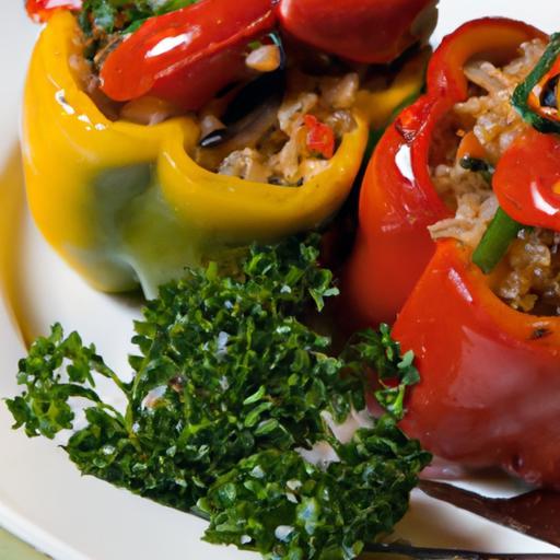 Flavorful Stuffed Bell Peppers with Nutty Wild Rice Delight
